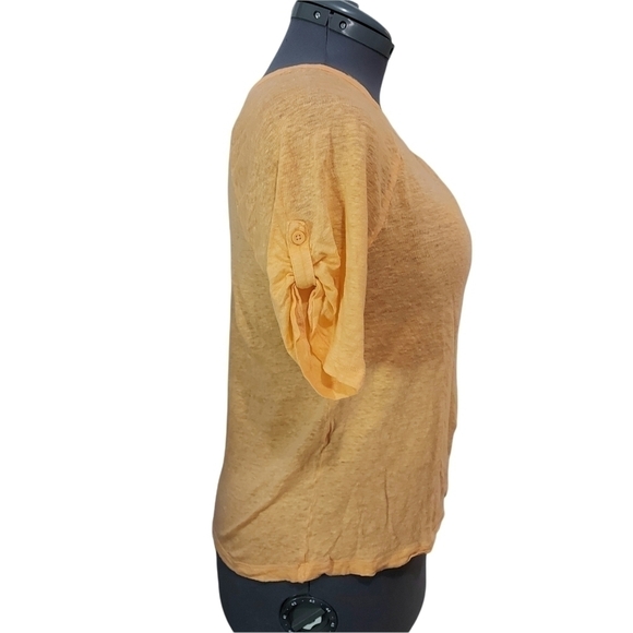 NWOT Jones New York Linen Top Orange Large - Picture 2 of 8